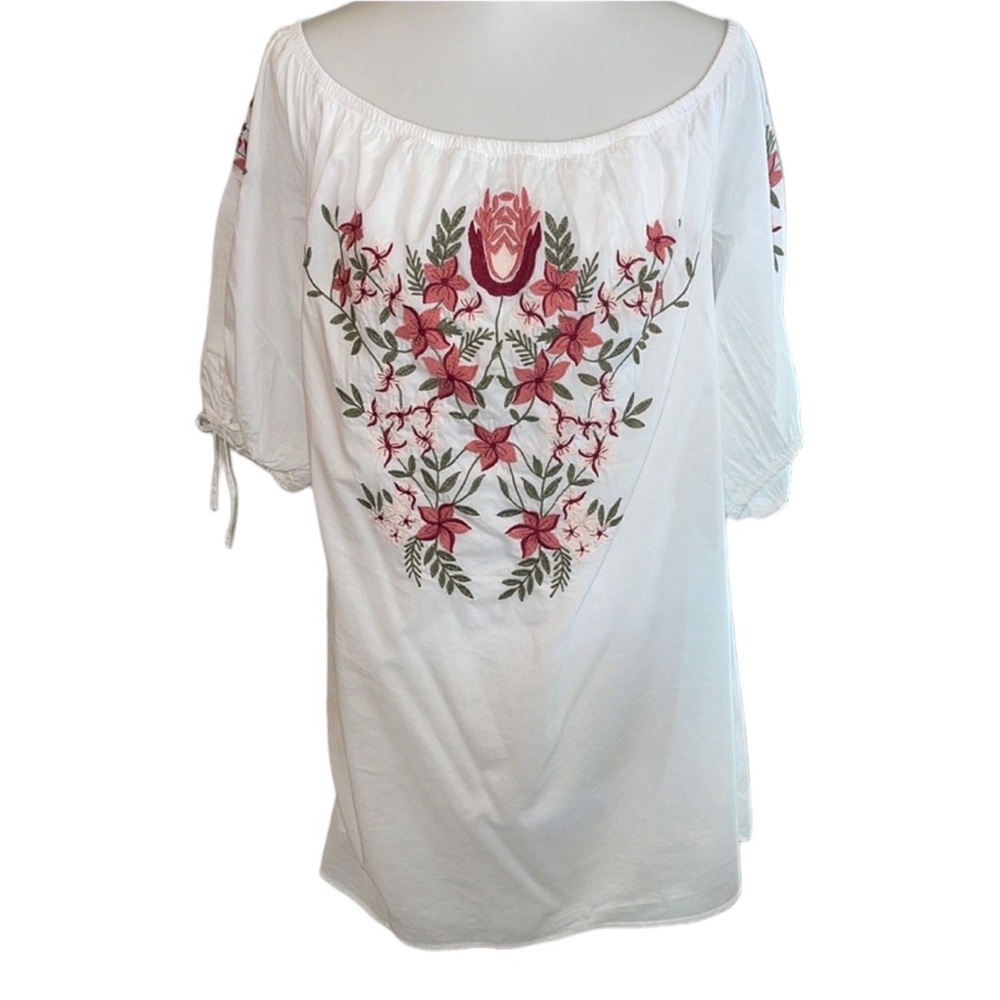 Hinge Sheath Embroidered White Dress Size Medium NWT - Picture 4 of 16